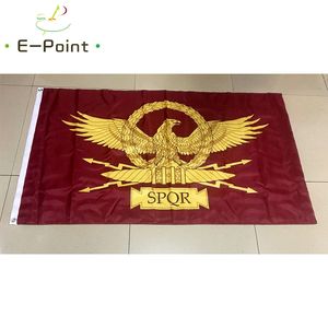 Drapeau de SPQR 3 * 5ft (90cm * 150cm) drapeau en polyester bannière décoration volant maison jardin drapeau cadeaux de fête