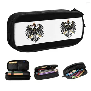 Vlag van het koninkrijk Pruisen Potlood Case Custom Duitse Patriotische Nationale Large Capaciteit Pen Box Bag Schoolbenodigdheden