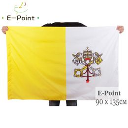 Bandera del Vaticano 3 pies * 5 pies (90 * 150 cm) Tamaño Decoraciones navideñas para el hogar Bandera Banner Regalos
