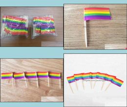 Flag Tootick Lesbian Gay Pride LGBT Banner Cooktail Sticks Picks Drop Livrot 2021 TOOTICKS Table Decoration Accessoires Cuisine 3660576