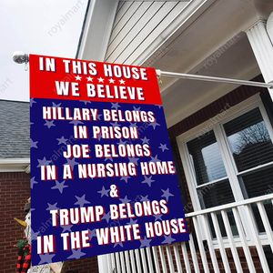 Vlaggen 30*40cm Tuin 2024 Campagne Banner Vlas Dubbele Afdrukken Trump Vlag DHL Gratis Verzending