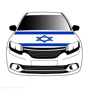 Vlaggen Auto Kap Cover Israël Auto Kap Cover Vlag Elastische Stoffen Voor SUV Truck Volledige Grafische Lover Gift Decor Bonnet Banner