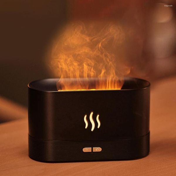 Humidificateur d'air à flamme, diffuseur d'huile essentielle et d'arôme, brumisateur ultrasonique, fournitures de chambre à coucher