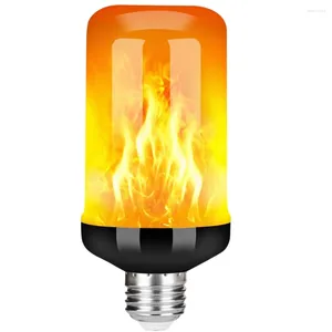 Flame Effect Light Bulb E27 Decorative Flickering Realistic Fire Lights Festival Decoration Lamp Black-B