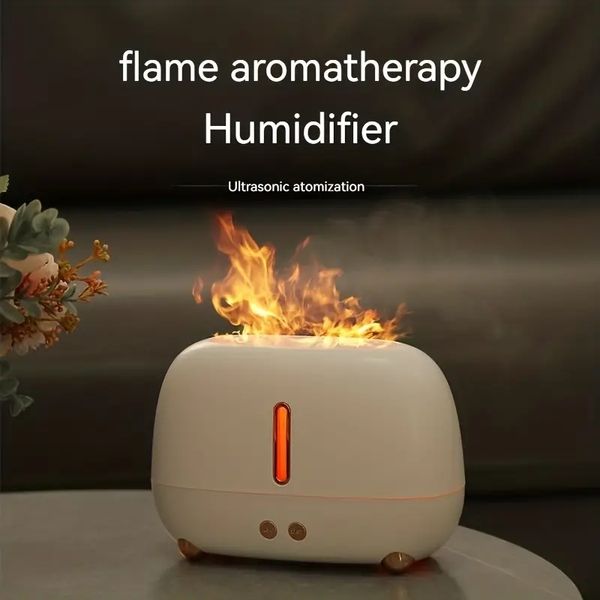 L'humidificateur à flamme et les humidificateurs de luxe à ultrasons conviennent pour une utilisation dans les chambres, les maisons, les bureaux ou les usines. Remplissage supérieur, brouillard froid, (250 ml), jusqu'à 8 à 16 heures