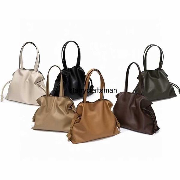 Pochettes Flamenco Loewies Sacs de luxe pour femmes Nouveau sac plissé bandoulière extérieur grande capacité rétro décontracté version haut de gamme HB8M