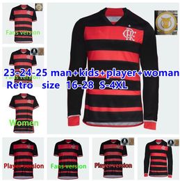 Flamengo 24 25 Jerseys de football 2024 2025 de Arrascaeta E.Ribeiro Gabi B.Henrique David Diego Pedro Gerson Barbosa Pulgar Player Home Fans Man Football Kit Kit Kit Kit Kit Kit Kit Kit Kit Kit