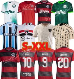 Flamengo Gerson camisetas de fútbol 2023 2024 Final Internacional Palmeiras Corinthian GABI 23 24 Camisetas de fútbol Sao Paulo PEDRO DE
