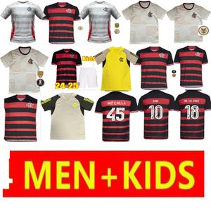 Maillots de football Flamengo 24/25 VIDAL DE ARRASCAETA GABI Maillots de football PEDRO B.HENRIQUE E.RIBEIRO Kit enfants et homme Camisa Flamengo Outubro Rosa Jersey