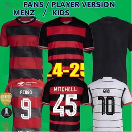 Jerseys de fútbol Flamengos 2023 2024 Vidal de Arrascaeta Gabi Camisas de fútbol Pedro B.Henrique E.Ribeiro Kids Kit Camisa Flamengo 23 24 Outubro Rosa Jersey