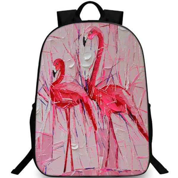 Sac à dos Flamingo Sac à dos Red Fire Bird Sac d'école de mode Sac à dos décontracté Sac à dos imprimé Sac à dos photo Sac à dos photo