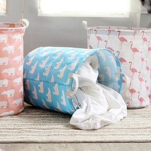 Flamingo Pliable Panier À Linge Étanche Vêtements Sales Lavage Paniers À Linge Sac De Rangement Organisateur Boîte De Rangement De Vêtements WDH1230