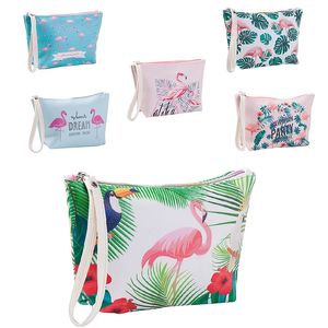 Flamingo Makeup Bag Organizer voor Vrouwen Reizen Cosmetische Tassen Waterdichte PU Make-up Pouch Toilettas Opbergzakken Clutch Portemonnee Portemonnee voor meisjes