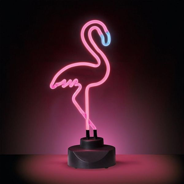 Flamingo Neon Light Desktop Real Glass Bar Sign diseño de luz Neon light neon sign escultura Decoración de Halloween gift243B