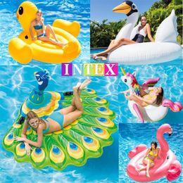 Flamingo Pool Floats RAF 142 137 96cm Gigante inflable Flamingo Piscina Flotas de tubo Agradezo Adultos Partido de la fiesta Flotación DH10692917