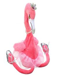 Flamingo cantando dança animal de estimação pássaro 50cm 20 polegadas presente de natal brinquedo de pelúcia bonito doll3392701