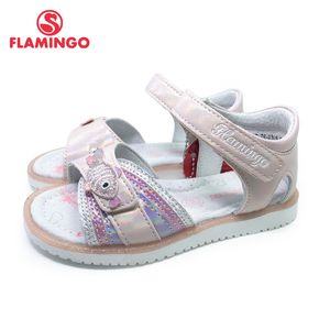 Flamingo Zomer Kinder Sandalen Haak Loop Platte Wieg Design Chlid Casual Princess Schoenen Maat 26-31 voor meisjes 211S-Z6-2326 210226