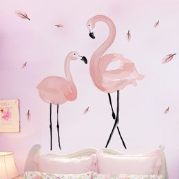Flamingo Stickers muraux bricolage oiseaux animaux stickers muraux pour chambres d'enfants bébé chambre décor pépinière décoration de la maison 201130