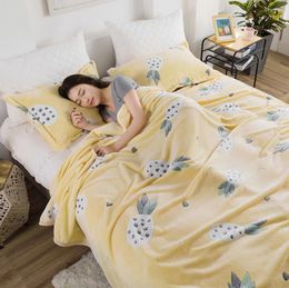 Flanel Deken Melody Deken Japanse Deken Bedspread Thicken Pluche Cover voor Bed Sofa Home Decor Dropship F0288 210420