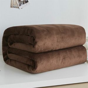Couverture en toison de flanelle Coral Polyester noir couleur 5 taille de canapé de vison couvre-carnet à plaid couvertures douces sur le lit