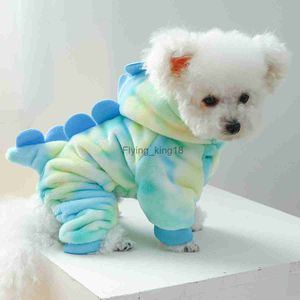 Flannel Halloween Pajamas VaChes for Small Dogs 4 Color Pet Golding Vêtements Automne Hiver Pomeranian Yorkie Accessoire HKD230812