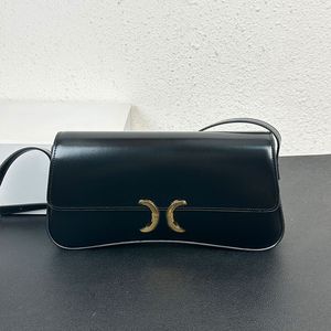 Sac à bandoulière en cuir véritable pour femmes, sac à bandoulière à rabat avec lettres à la mode, pochette axillaire de styliste, sacoche Baguette