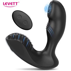 Masseur de la prostate mâle battante Remote sans fil à télécommande anal vibratrice de bouffeur de gode anal stimulez les jouets sexy pour hommes
