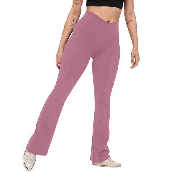 Pantalones de yoga acampanados para mujer Cintura alta Boot Cut Push Up Medias Entrenamiento Gimnasio Leggings Fitness Deportes Correr Atlético