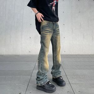 Jeans évasés pour hommes Baggy jambe large rue Vintage Designer été Streetwear pantalon automne mode Y2k Original Denim pantalon Winter01 113