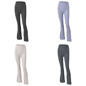 Flaar laaide ll broek lange dames hoge taille slanke fit buik bell-bottom broek toont benen yoga fiess solide labaku