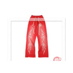 pantalones de chándal con pantalones de diseño pantalones de chándal para hombres pantanos para hombres diseñadores de lujo pantanes pantalones jantos hellstar studios rojo pantalón de chándal 323