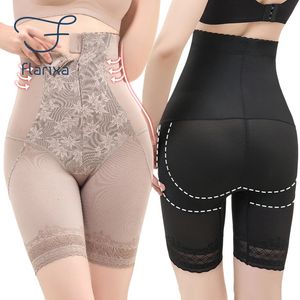 Flarixa Kant Hoge Taille Platte Buik Slipje Taille Trainer Body Shaper Tummy Afslanken Butt Lifter Ondergoed Vrouwen Veiligheid Shorts 240109