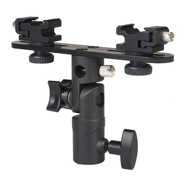 Supports Flash 2 supports de chaussures support de caméra support de parapluie support pour moniteur Speedlite Microphone caméscope 230825