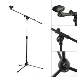 Flash Brackets vloer Microfoon Tripod Swingarm Intrekbare metaalstand Stand Stage Performance Live Bracket Desktop Mic 230816