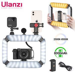 Supports de Flash Ulanzi U200 U 200 Smartphone vidéo plate-forme lumière LED 2 en 1 anneau chaussure froide pour Microphone Tiktok Live 230823