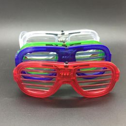 Gafas de vítores flash persianas de fiesta gafas de luz fría led de plástico luminoso vacaciones decorativas favores de vacaciones suministros vt14923997