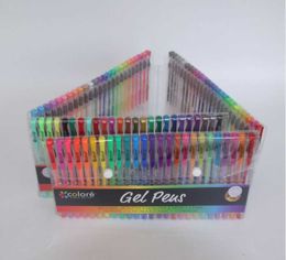 Flash Creative 100 Couleurs Gel Stylos Ensemble Glitter Gel Stylo Pour Adulte Coloriage Livres Journaux Dessin Doodling Art Marqueurs