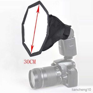 Flash Diffusers 30 cm Octagon Flash Diffuser Mini Softbox voor Canon voor Nikon Speedlite Photo Studio Accessoires Soft Box R230712