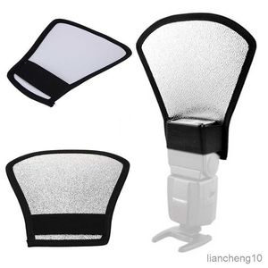 Flash Diffusers Camera Flash Diffuser Softbox Photo Flash Light Reflector Voor Nikon DSLR Camera difusor flash 2-in-1 Zilver/Wit R230712