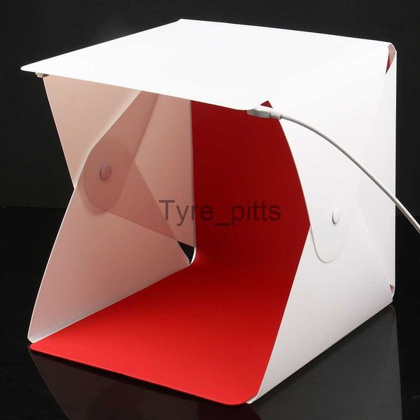 Flash Diffuseurs lightbox Photographie Studio Éclairage 24 * 24 * 22cm Portable Photo Mini softbox Dimmable Led light Box Backdrop Shooting Tent Kit x0724 x0724