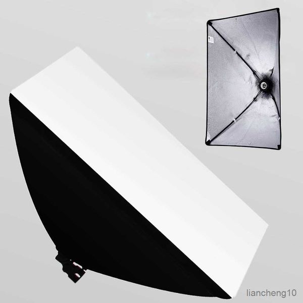 Difusores de flash Fotografía 50X70cm Softbox Sistema de luz continua profesional Equipo de caja blanda Bombillas E27 Base para estudio fotográfico R230712