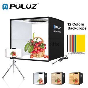 Flash Diffusers PULUZ Photo Studio Light Box Photography Light Softbox Adjustable Lamp Temperature Photo Shoot Tent Kits 6/12 Colors Backdrops x0724 x0724