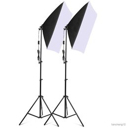 Flitsdiffusers Softbox Verlichtingsset Continue fotografie Verlichting SoftBox Fotostudioverlichting met E27-aansluiting voor camera-opnamen Video R230712