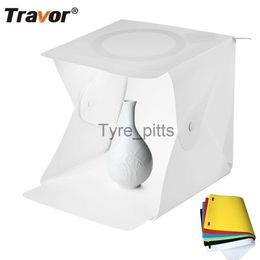 Diffuseurs Flash Travor Photo Box 20 * 20 * 20cm Studio de Photographie Portable SoftBox Boîte à Lumière LED avec Gradateur de Lumière Pliable pour Affichage Photo Tente x0724 x0724