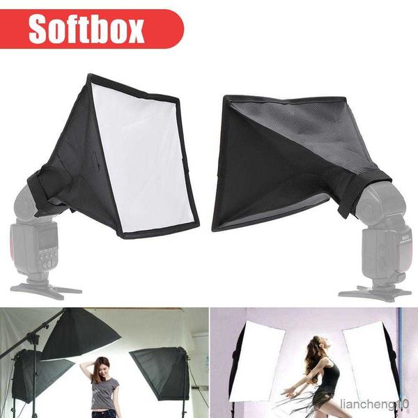 Difusores de flash Universal Flash Light Softbox 20x30cm Speedlight Soft Box Accesorios para fotos Fotografía plegable Difusor de flash Softbox R230712