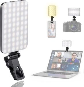 Flash Heads 120 LED HAUTE puissance rechargeable Clip Fil Video Light avec arrière avant ajusté 3 modes pour le téléphone iPad 230927