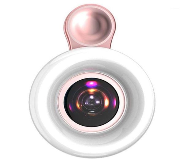 Têtes de flash Abdz LED Téléphone Lens Selfie Ring Light Mobile Fill HD Macro Dimmable Lamp Beauty Ringlight16617288
