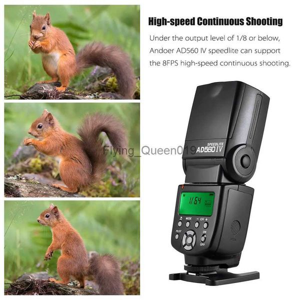 Têtes de flash Andoer AD560 IV 2.4G sans fil sur caméra esclave Speedlite Flash Light GN50 avec kit de filtres diffuseur de déclenchement pour appareils photo reflex numériques YQ231003