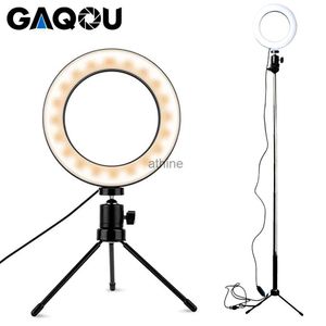 Têtes de flash Dimmable LED maquillage anneau lumière photographie Studio Flash lampe avec trépied selfie bâton pour VK Youtube Tik Tok flux vidéo en direct YQ240110