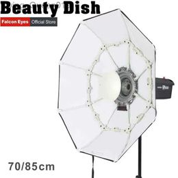 Flash Heads Falcon Eyes pliable beauté plat Softbox 70 cm 85 cm radar radôme avec support Bowens pour Studio lumière stroboscopique YQ231005